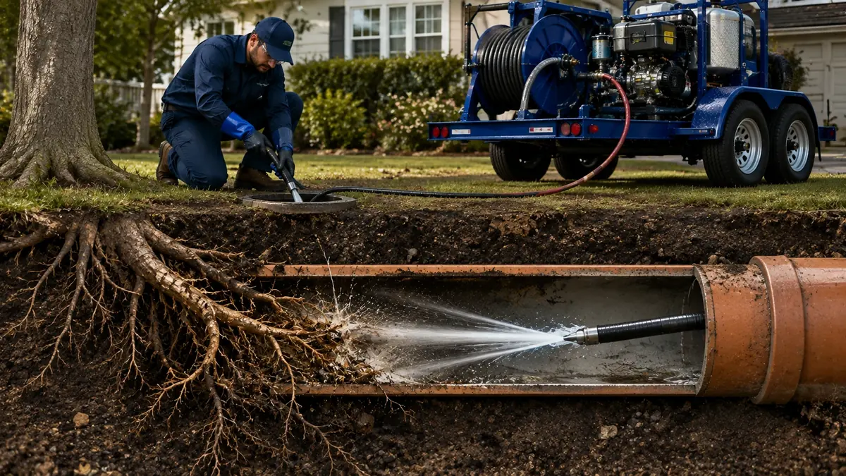Tree Root Removal with Hydro Jetting in Spreckels
